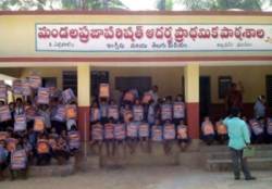 Distribution of School bags
